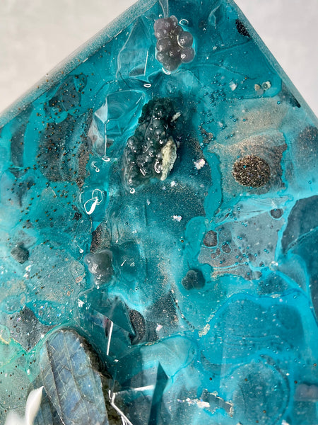 LABRADORITE & GRAPE AGATE - 8X10