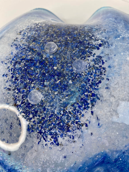 Lapis Lazuli Resin Art Deco Bowl