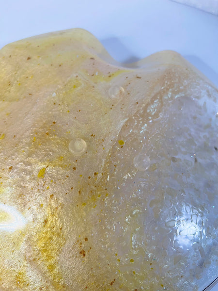 Natural Citrine Resin Art Deco Bowl