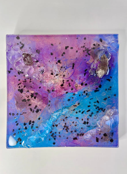 SMOKEY QUARTZ & OBSIDIAN - 8X8