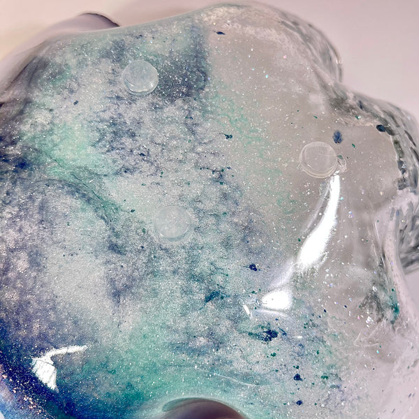 Blue Kyanite Resin Art Deco Bowl