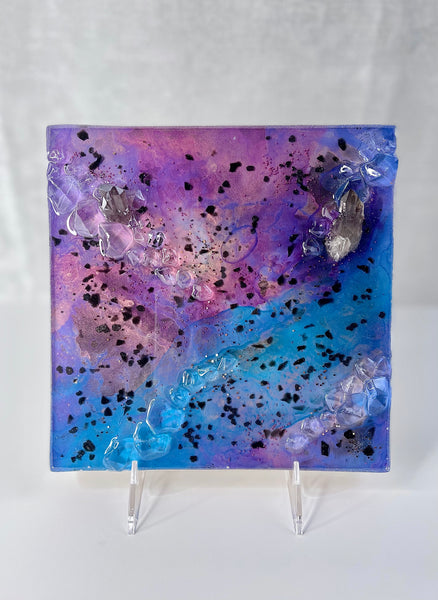 SMOKEY QUARTZ & OBSIDIAN - 8X8