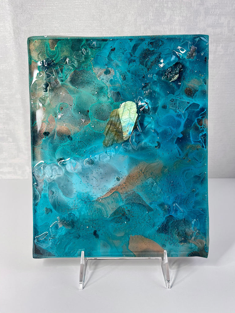 LABRADORITE & GRAPE AGATE - 8X10