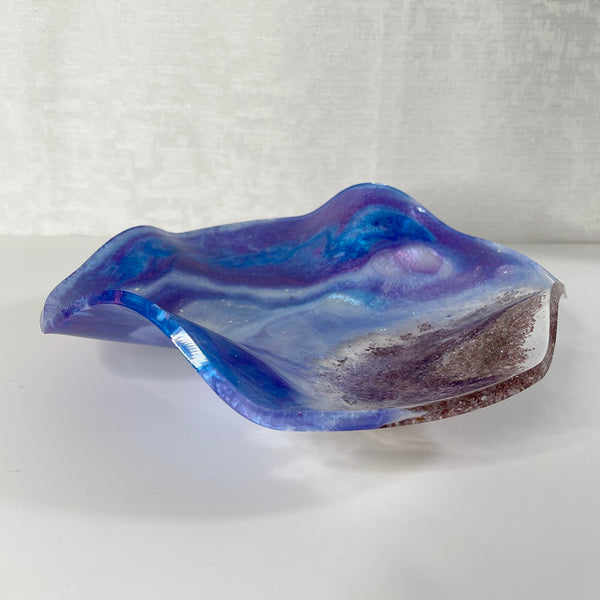 Lepidolite & Amethyst Resin Art Deco Bowl