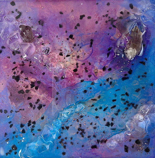 SMOKEY QUARTZ & OBSIDIAN - 8X8