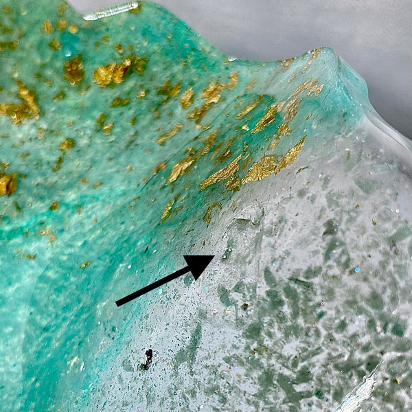 Green Aventurine Resin Art Deco Bowl