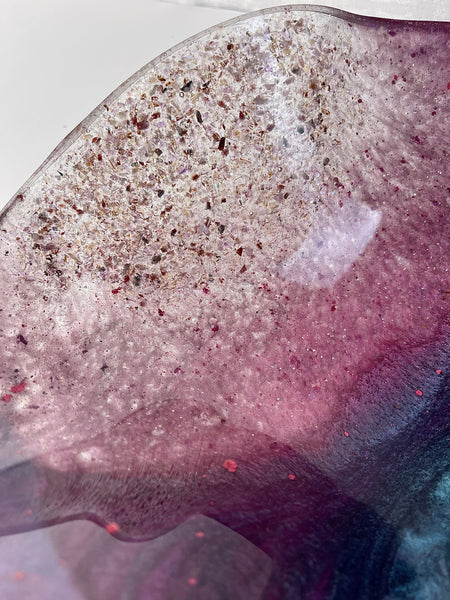 Lepidolite Resin Art Deco Bowl