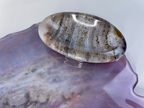 Ocean Jasper Bowl on Agate Tray