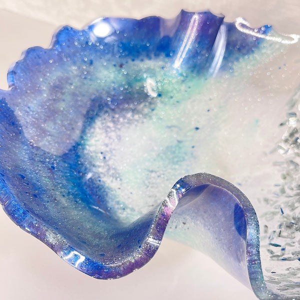 Blue Kyanite Resin Art Deco Bowl