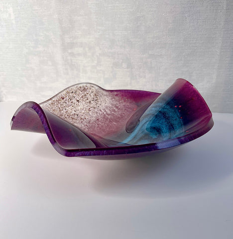 Lepidolite Resin Art Deco Bowl