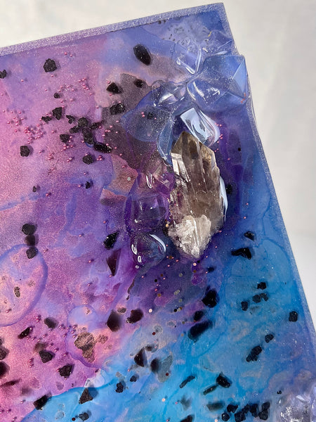 SMOKEY QUARTZ & OBSIDIAN - 8X8