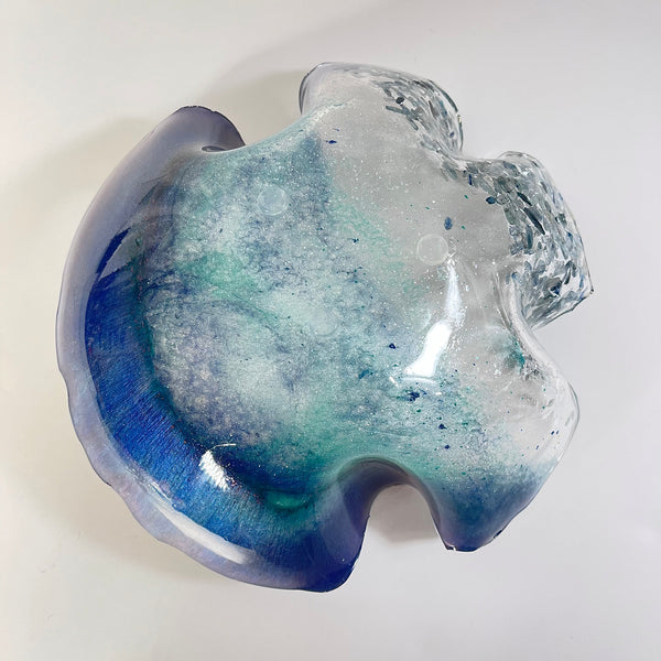 Blue Kyanite Resin Art Deco Bowl