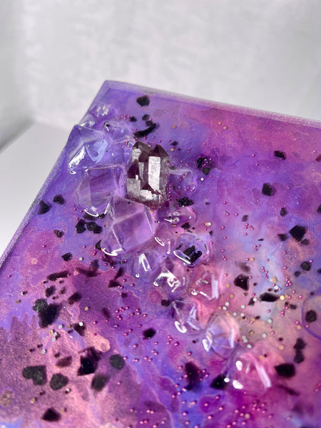 SMOKEY QUARTZ & OBSIDIAN - 8X8