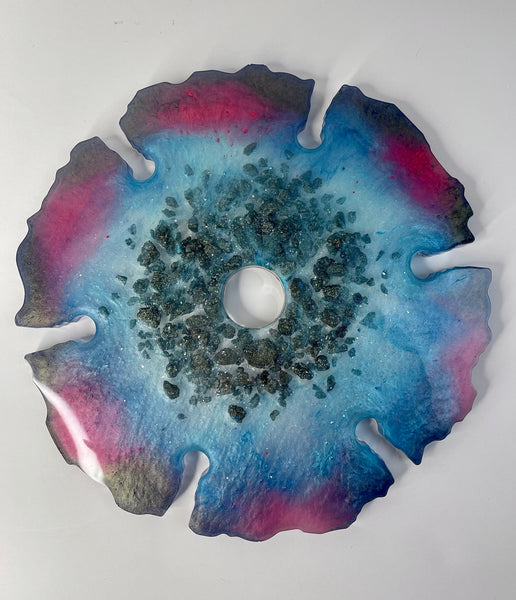 Peacock Ore & Pyrite Wine Caddy + Coaster Set