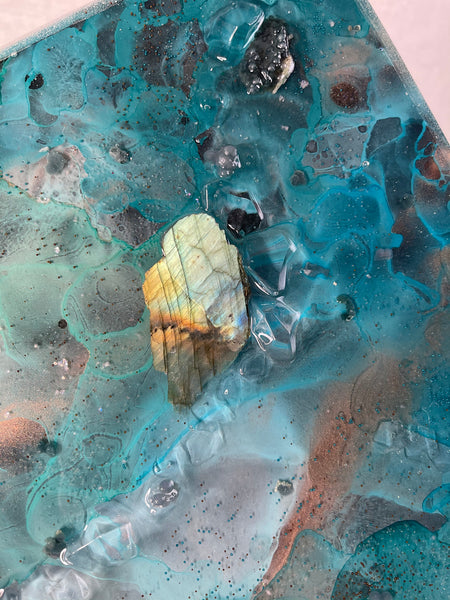 LABRADORITE & GRAPE AGATE - 8X10