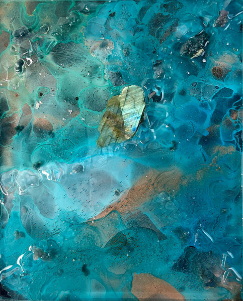 LABRADORITE & GRAPE AGATE - 8X10