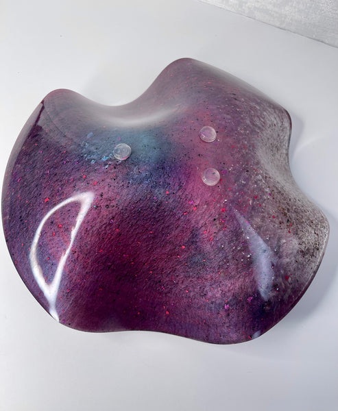 Lepidolite Resin Art Deco Bowl
