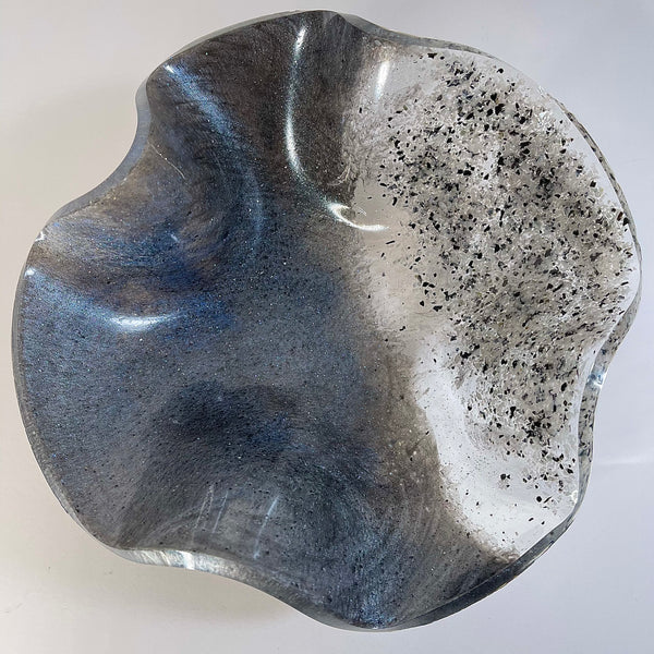 Rainbow Moonstone Resin Art Deco Bowl